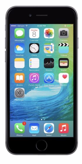 Refurbished iPhone 6 128GB Zwart Voorkant