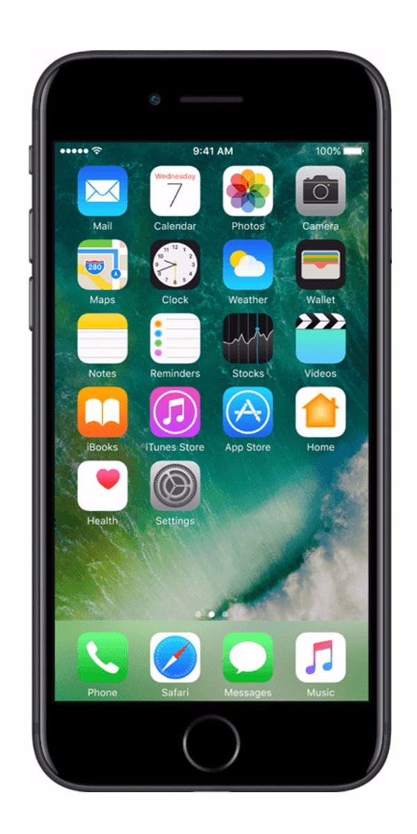 Refurbished iphone 7 Plus 256gb zwart voorkant