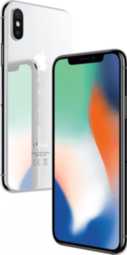 Refurbished iPhone X 256GB Zilver 3D