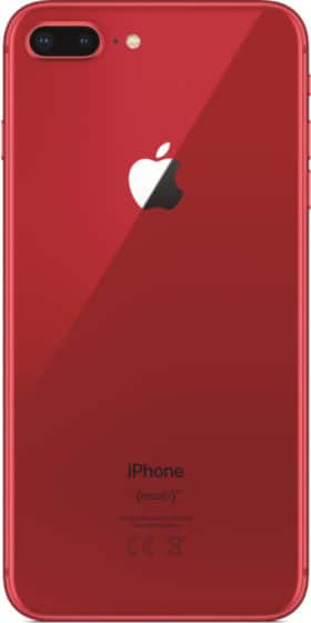 Refurbished iphone 8 plus 256GB rood achterkant